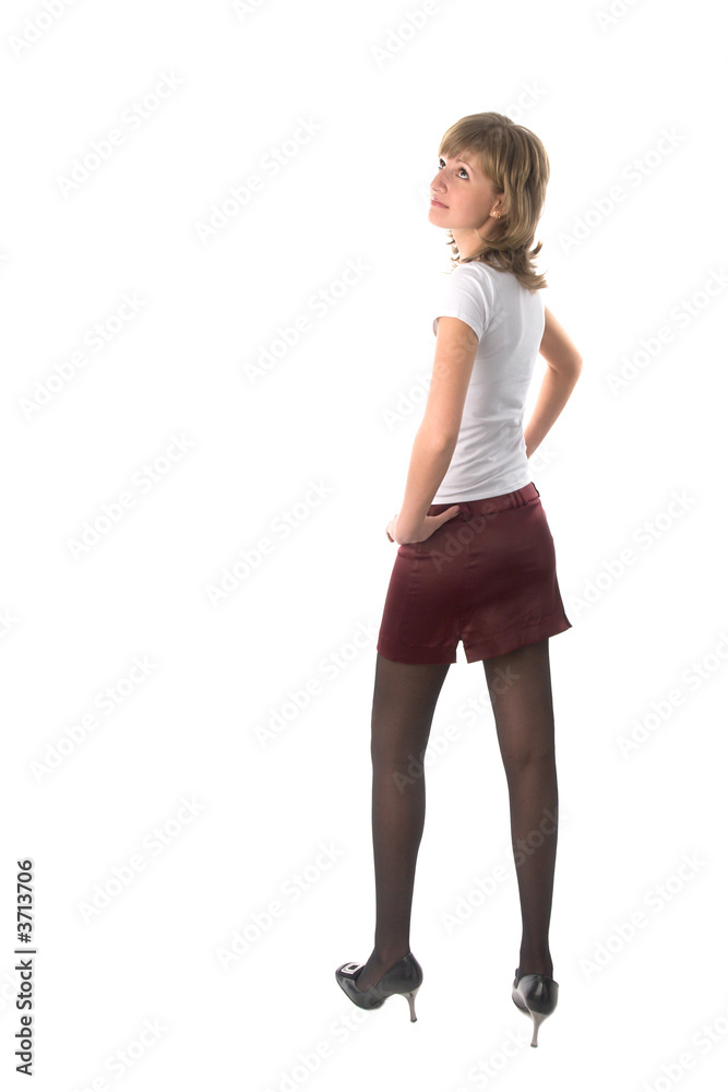 portrait of surprised young girl