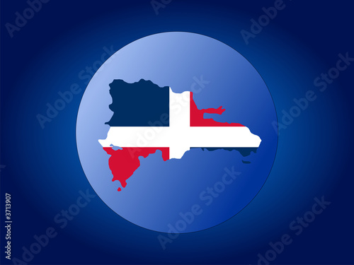 Dominican Republic globe