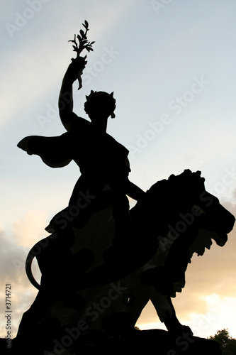 silhouetted monument