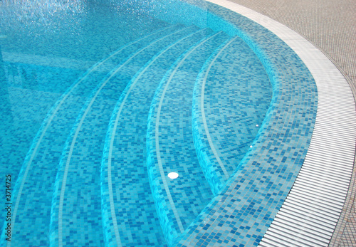 coast of swimming pool in fitness club