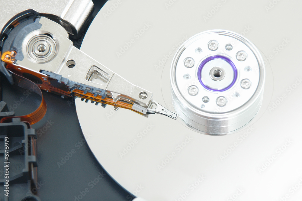 Detail of a computer hard disk drive Detail of a computer hard disk drive