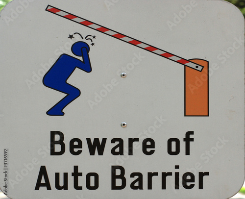 beware of auto barrier