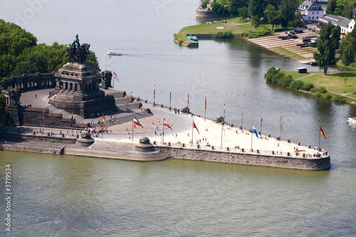 Deutsches Eck von oben photo
