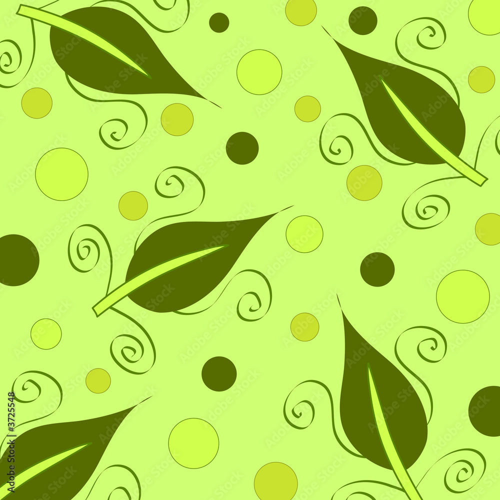 custom made wallpaper toronto digitalFunky leaves pattern
