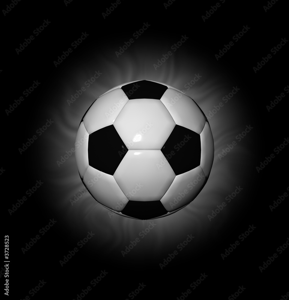 Soccer Ball on black