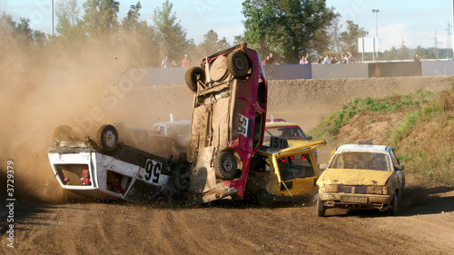 Rally on dirt-road - auto-sport misfortune © Lario Tus