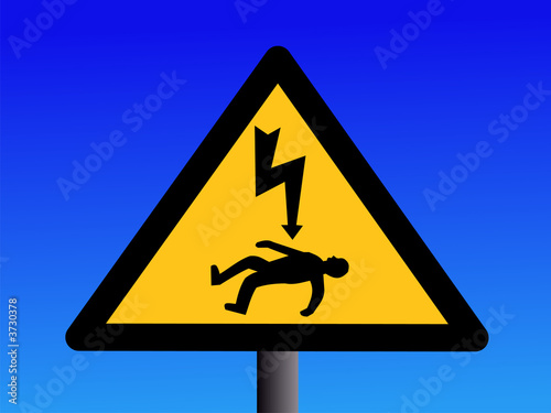 Danger of electrocution sign