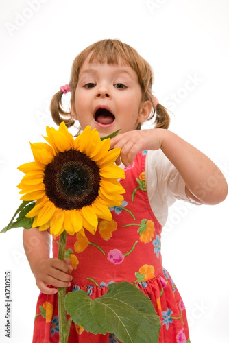 girl with sunflower