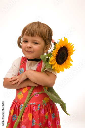 girl with sunflower