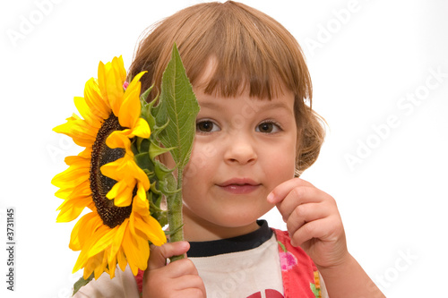 girl with sunflower