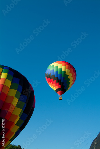 Colorful Hot Air Balloons ascending in flight in Vermont © Jorge Moro