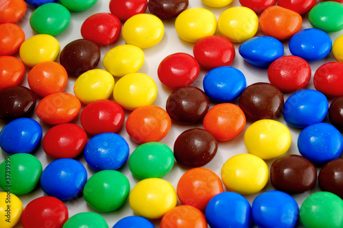 Bright smarties closeup
