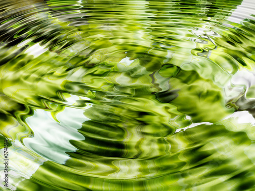 Bright abstract green water background