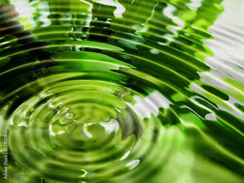 Bright abstract green water background #3741515