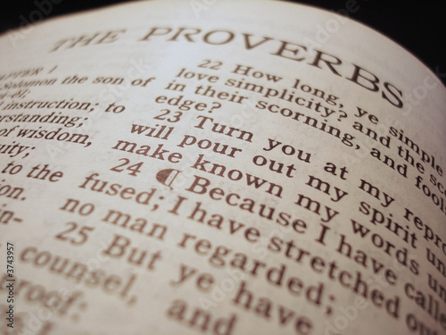 Bible Proverbs of Solomon title page