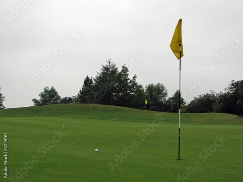 Flag and Golf Balls
