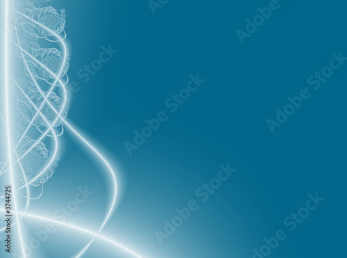 Abstract Fractal Background, in white and blue. 