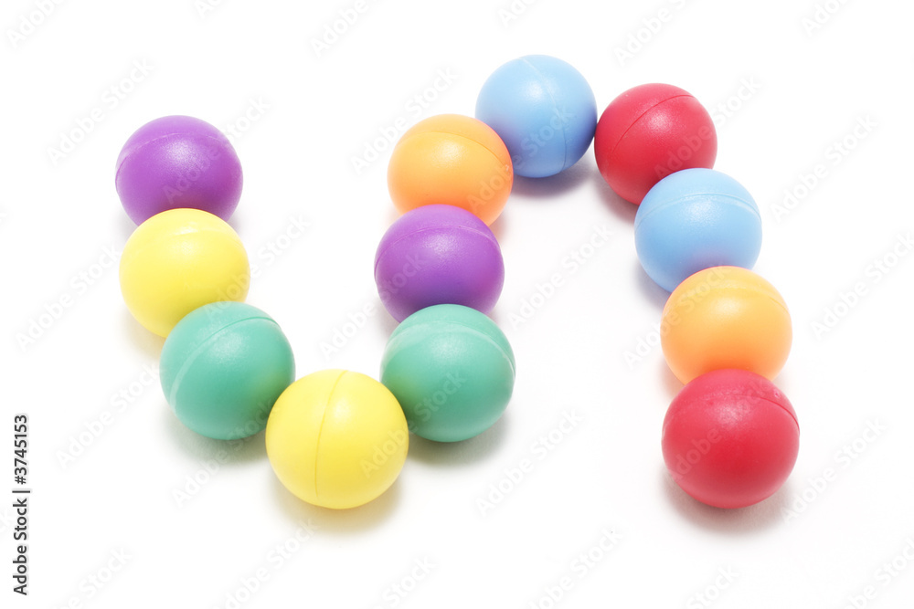 Colored Balls on White Background Colored Balls on White Background