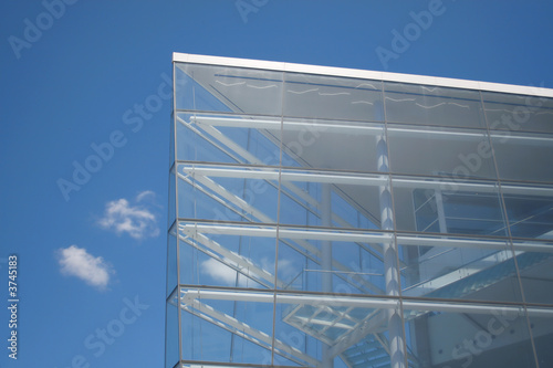 View of a modern building in downtown Madison, Wisconsin