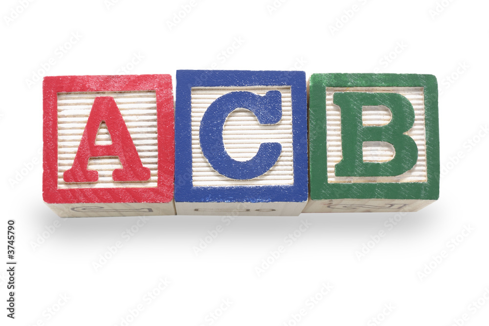 Alphabet Blocks on White Background Alphabet Blocks on White Background
