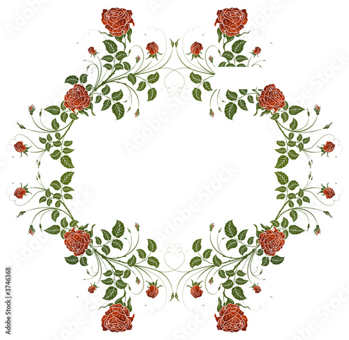 Abstract floral frame, element for design, vector illustration