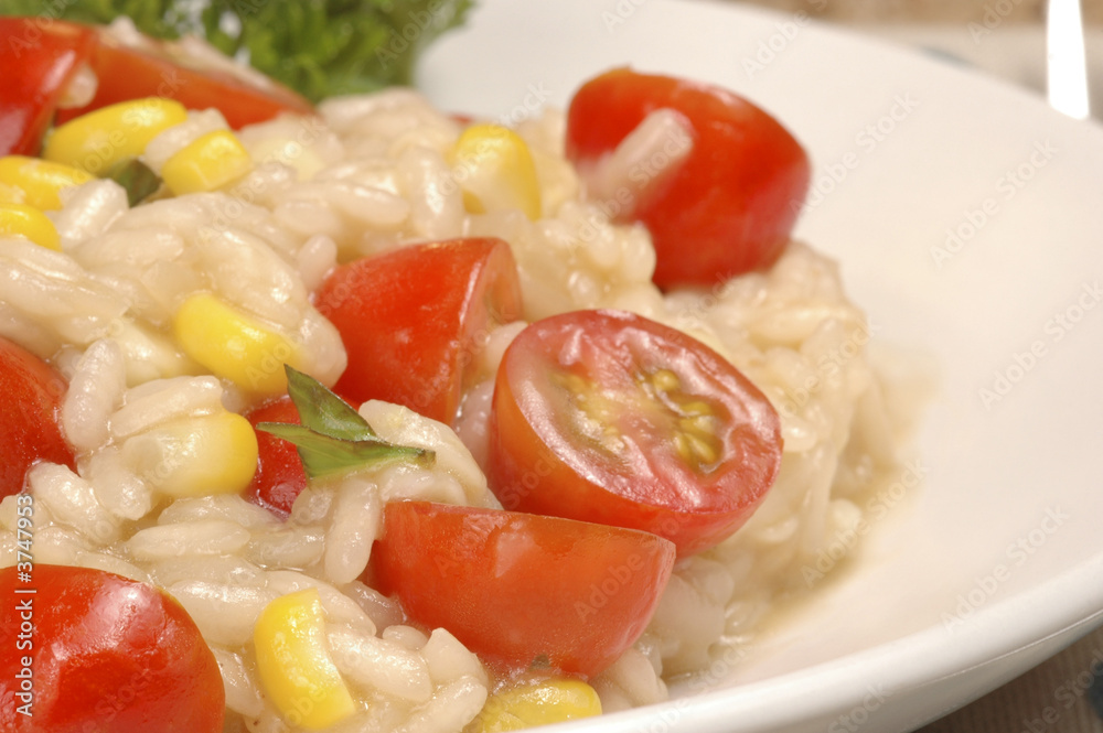 Closeup of a plate of delicious risotto. Closeup of a plate of delicious risotto.