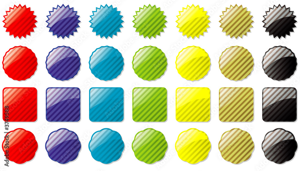 Striped multi colored buttons Striped multi colored buttons