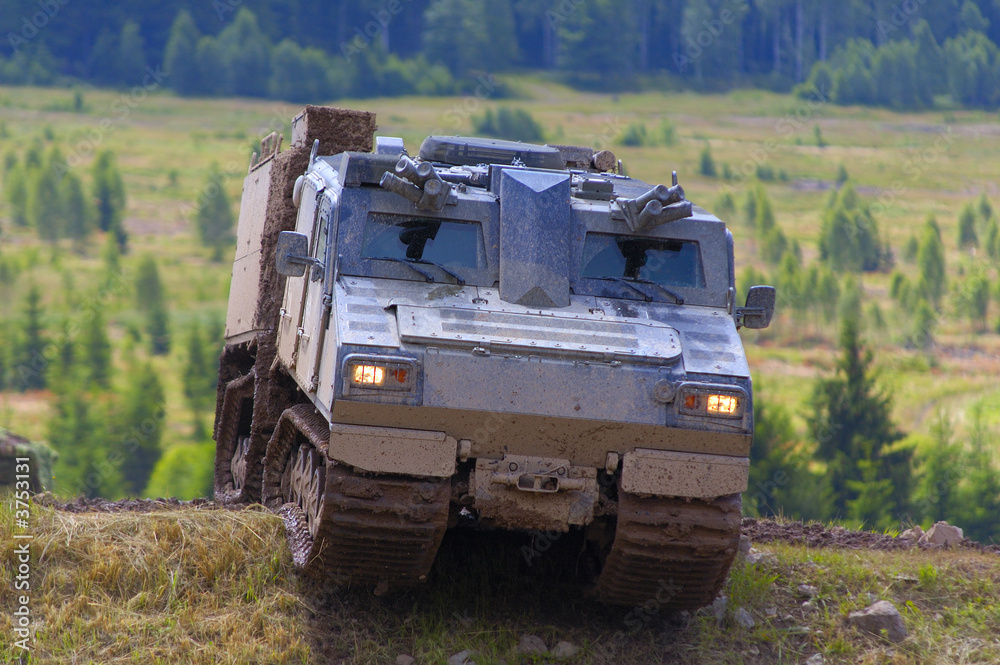 Fototapeta premium swedish amphibious armoured all terrain vehicle 