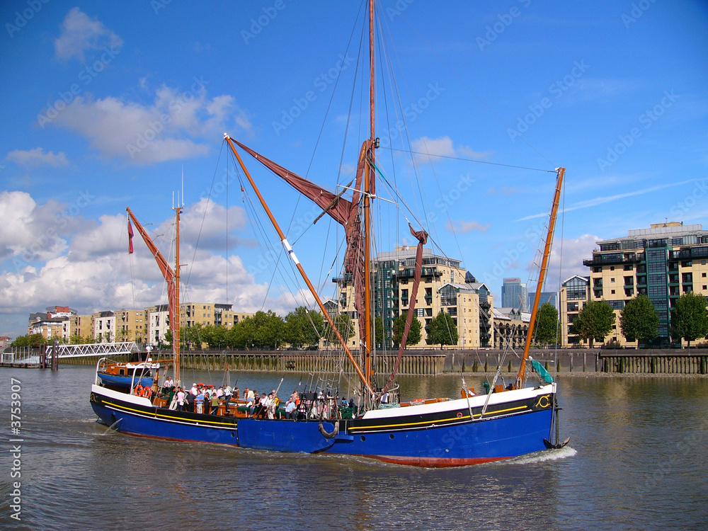 Boat on the Thames, London