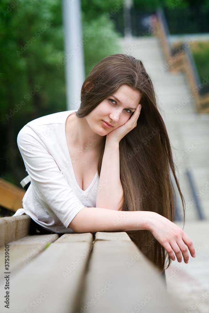 Young and attractive girl with beautiful hair Young and attractive girl with beautiful hair