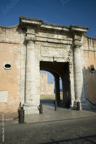 entrance to fortaleza ozama, dominican republic b photo