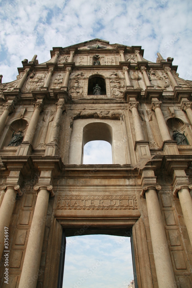 facade St. Paul's cathedral Macau 