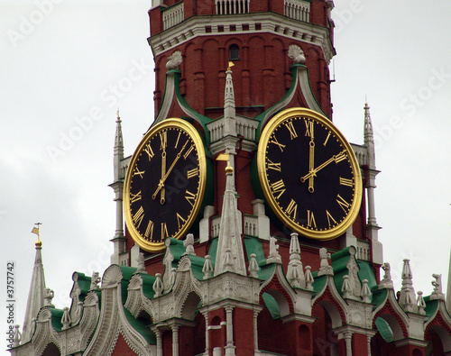 Spasskaya clocktower of Kremlin, Moscow, Russia photo