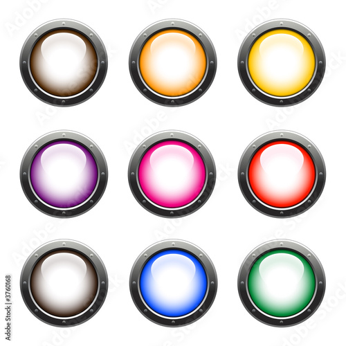 tech glossy web buttons wit...