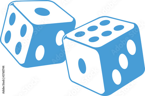 Dice vector illustration x 2