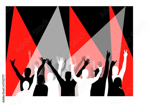 Happy Dancing Audience -People