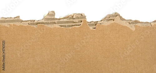 Textura cartón marrón cortado photo