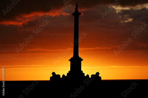 Trafalgar Square at sunset