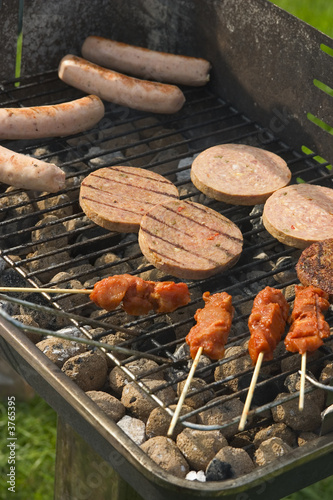 meat on the barbecue