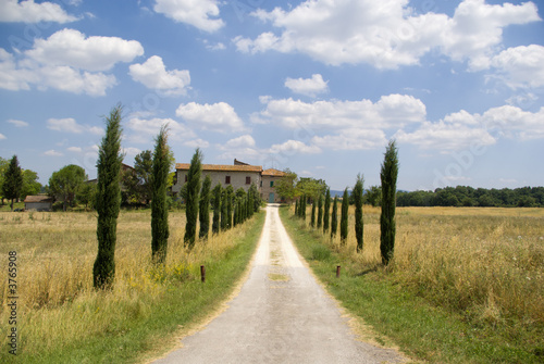 Path leas to a beautiful house in Chianti, tuscany.