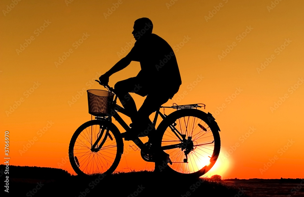 Obraz premium Biker silhouette