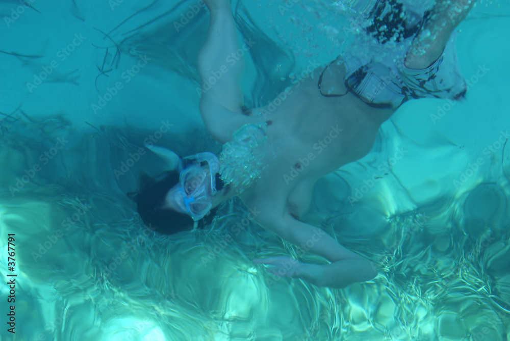 Naklejka premium Snorkeling