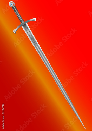 Sword of the knight of the crusader