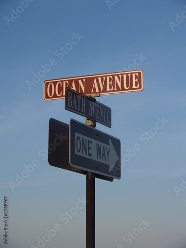 Street Signs near Beach in Ocean Grove, New Jersey