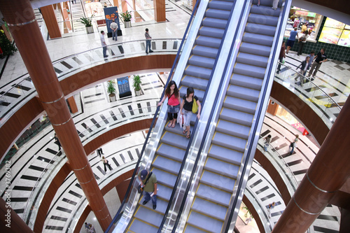trade center hall with escalators