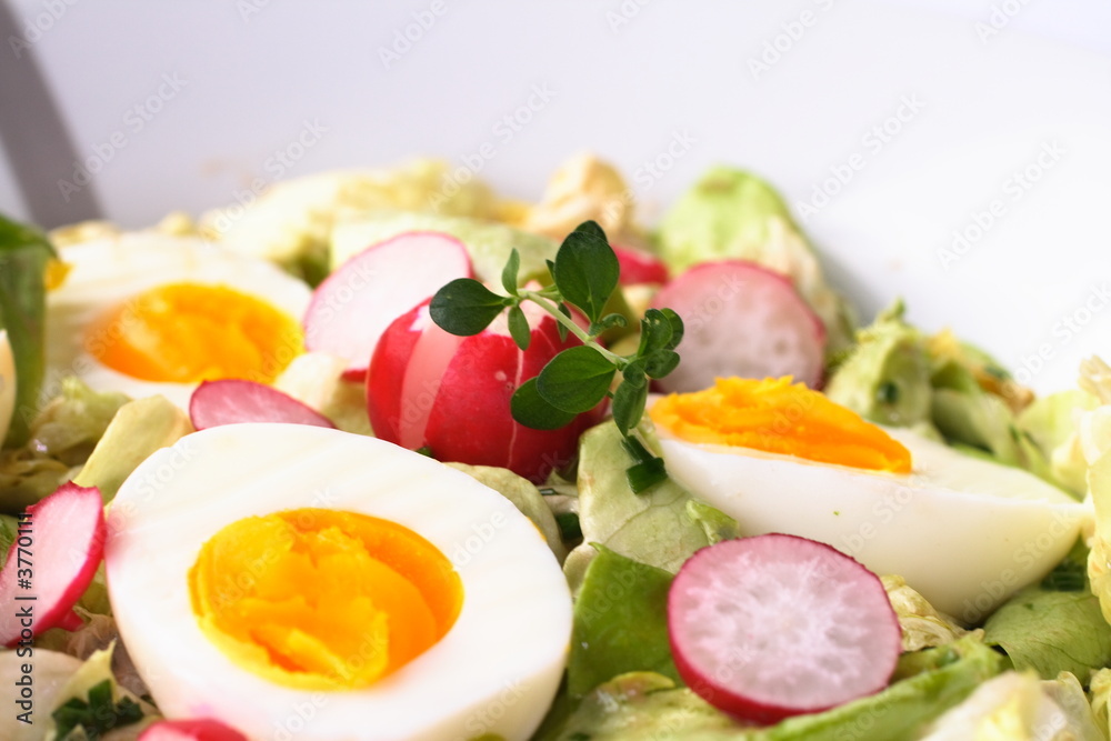 Salad with eggs