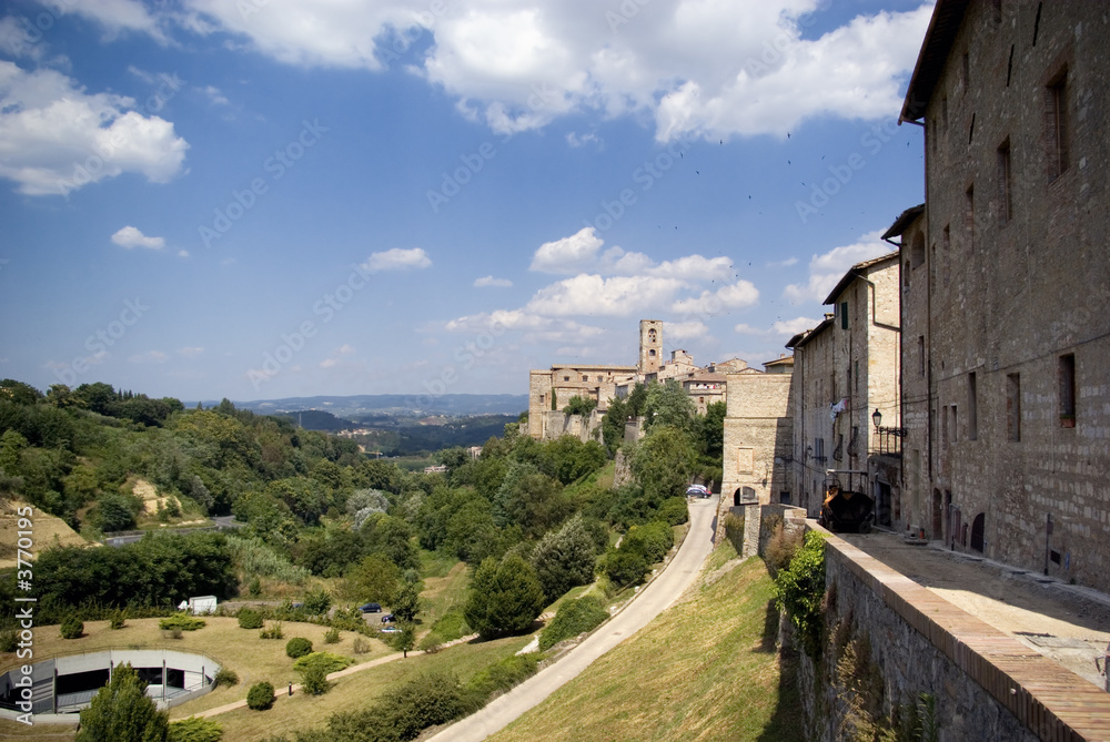 View of the fortification near Siena, Tuscany