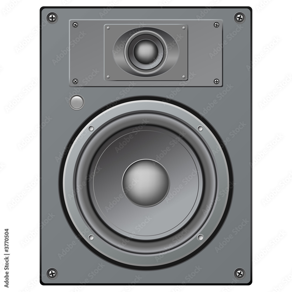 highly detailed illustration of a two ways loudspeaker highly detailed illustration of a two ways loudspeaker