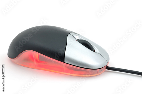 Glowing optical mouse photo