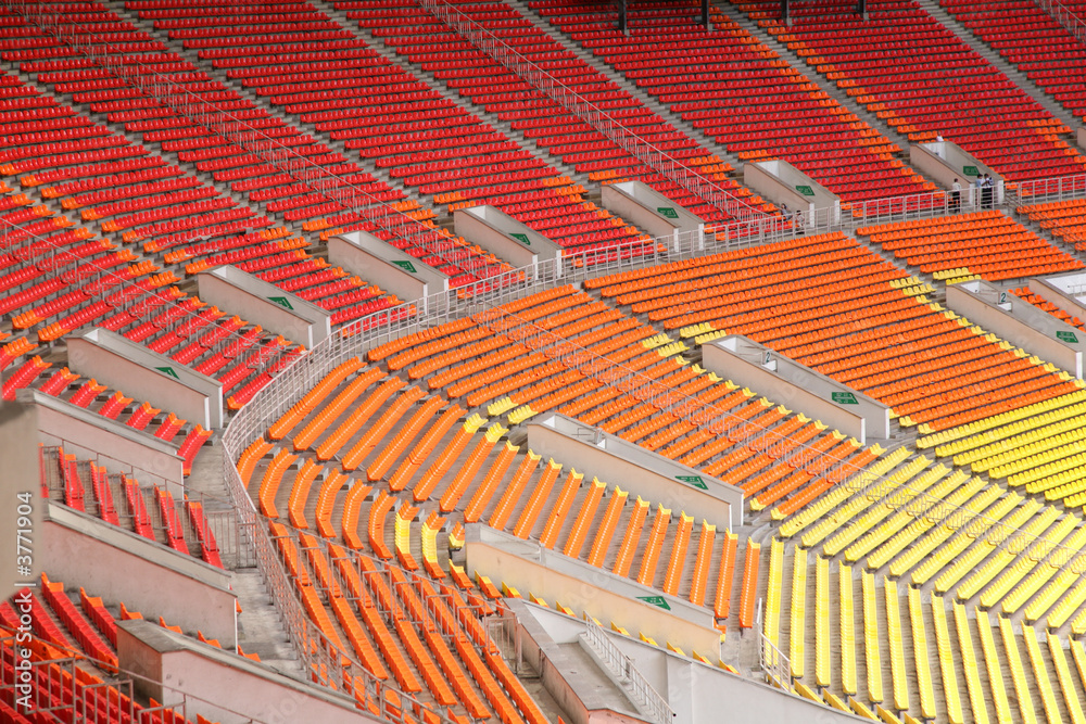 Fototapeta premium empty stand on the sport arena